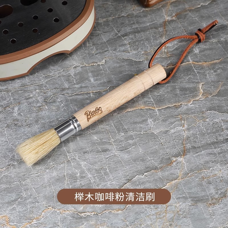 咖啡毛刷磨豆機清理刷木質桌面清潔筆刷軟毛沖煮頭清理刷子