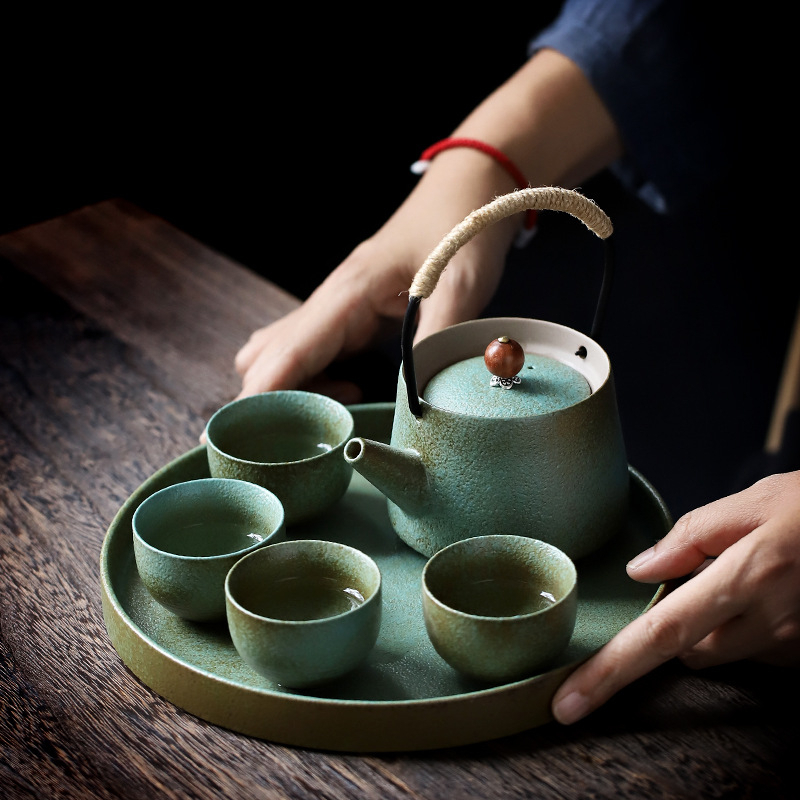 中式一壺四杯小套裝陶瓷功夫茶具整套
