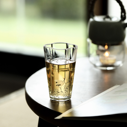 松鶴透明耐熱品茗杯