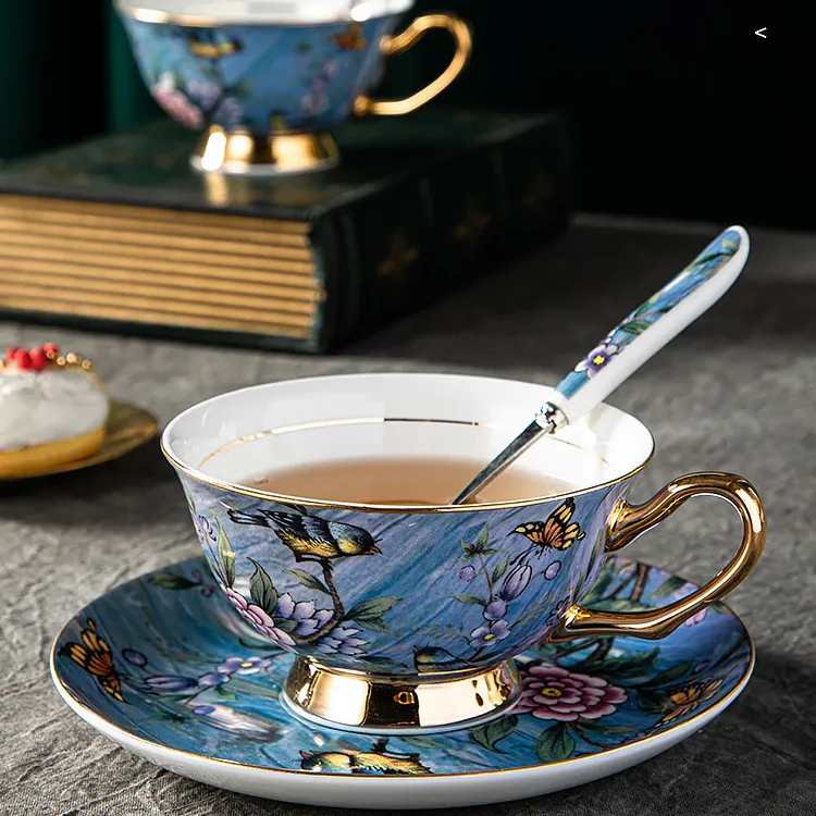 夢幻芝蘭骨瓷歐式英式下午茶杯碟套裝伴手禮