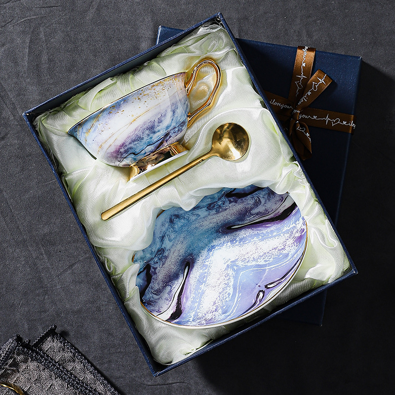 高級陶瓷復古下午茶杯禮盒咖啡杯套裝