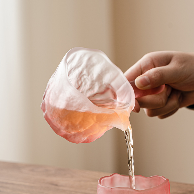 水晶琉璃側把公道杯