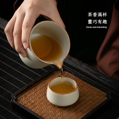 米黃主人杯斜腹杯