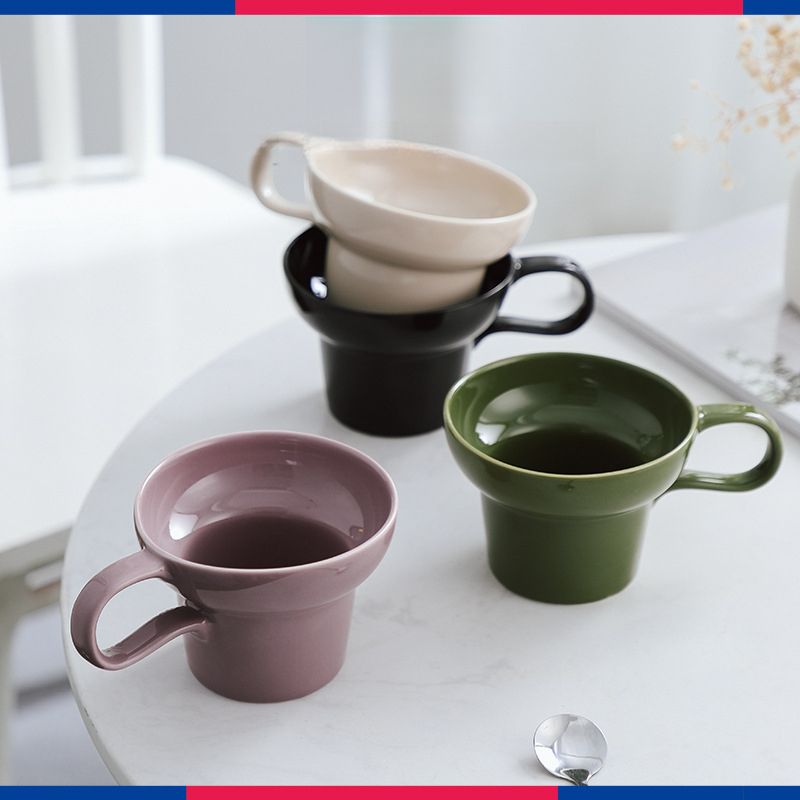 寬口陶瓷咖啡杯