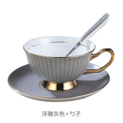 歐式輕奢骨瓷咖啡杯碟套裝