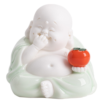 茶寵擺件事柿如意彌勒佛