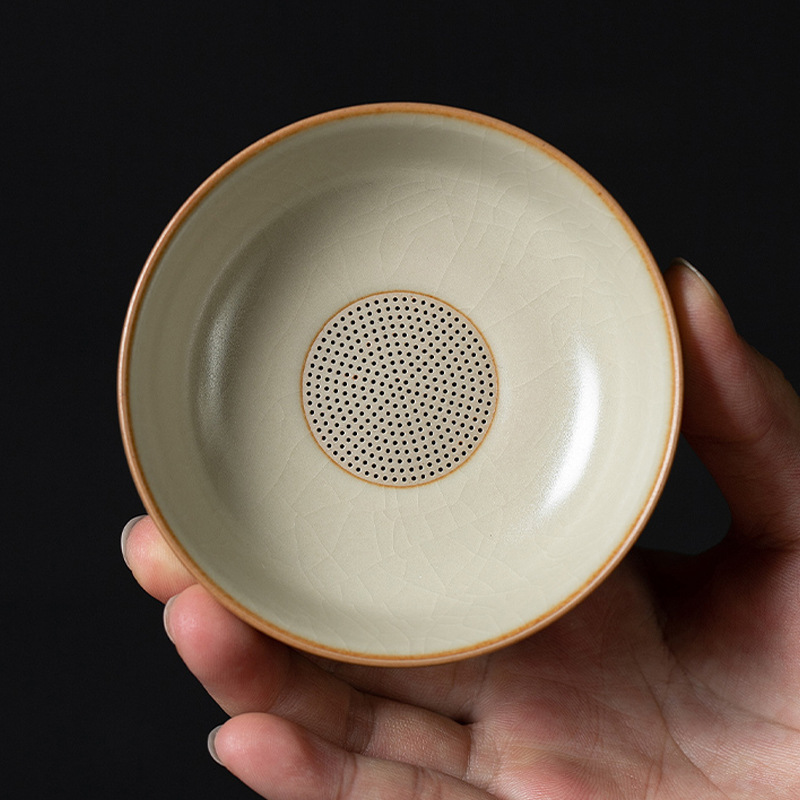米黃汝窯茶漏茶隔