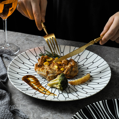 北歐西餐牛排盤