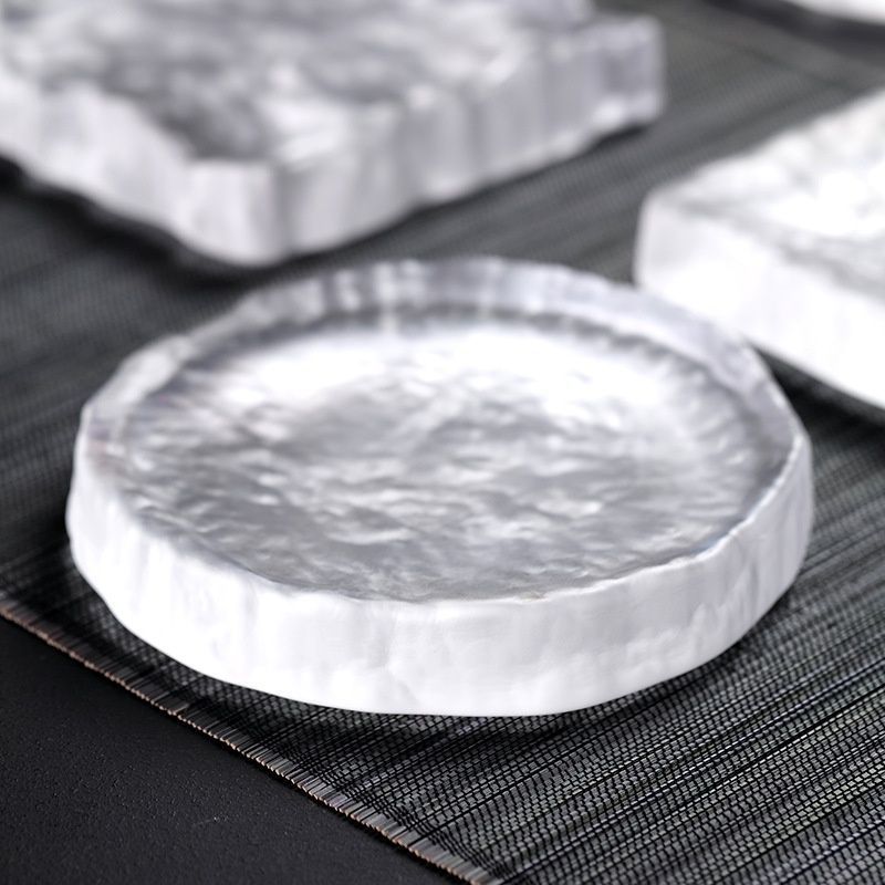 日式手工磨砂琉璃茶承