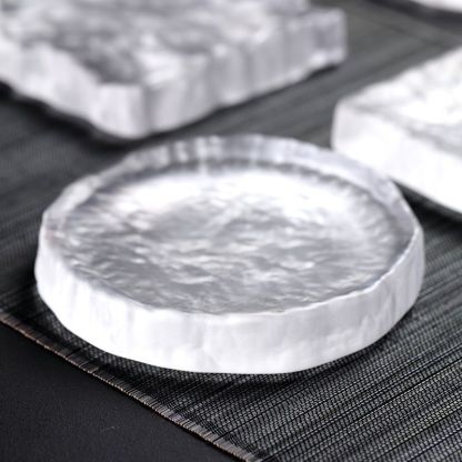 日式手工磨砂琉璃茶承