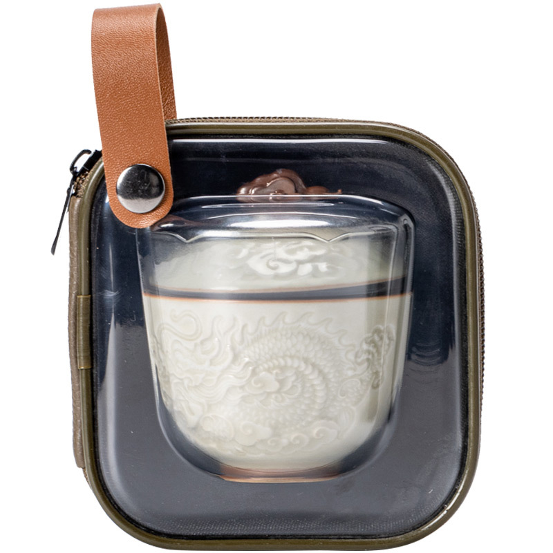 祥雲旅行茶具泡茶壺便攜戶外陶瓷快客杯