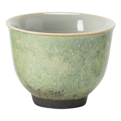 窯變星空翠綠復古品茗杯鈴鐺杯