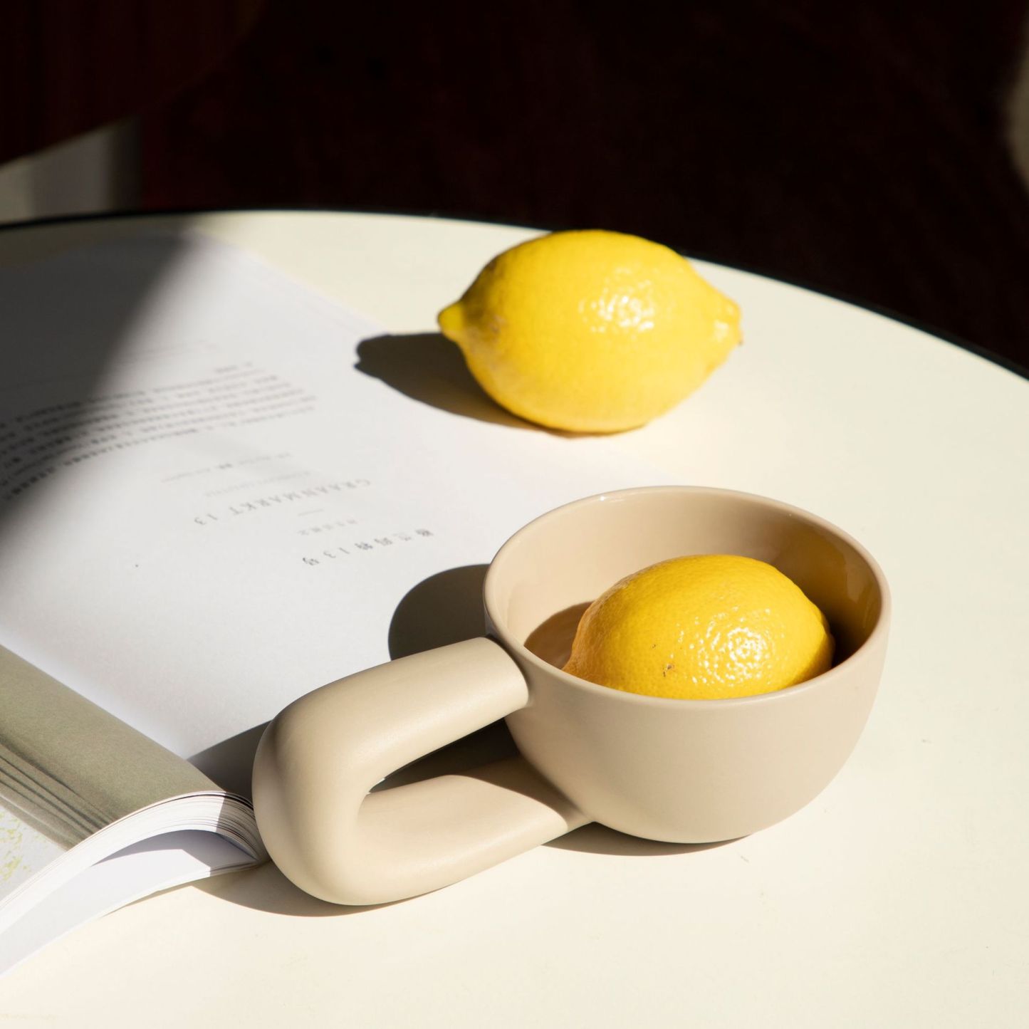 創意陶瓷大手柄咖啡杯