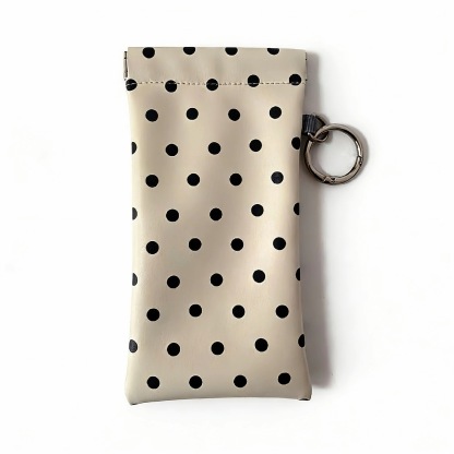 ซองใส่แว่นตาเปิด-ปิดอัตโนมัติ หนังกันน้ำ | พร้อมผ้าเช็ดแว่นในตัว | ซองเก็บแว่นตาอเนกประสงค์ พกพาสะดวก มีห่วงคล้อง | ใส่เครื่องสำอางและหูฟังได้