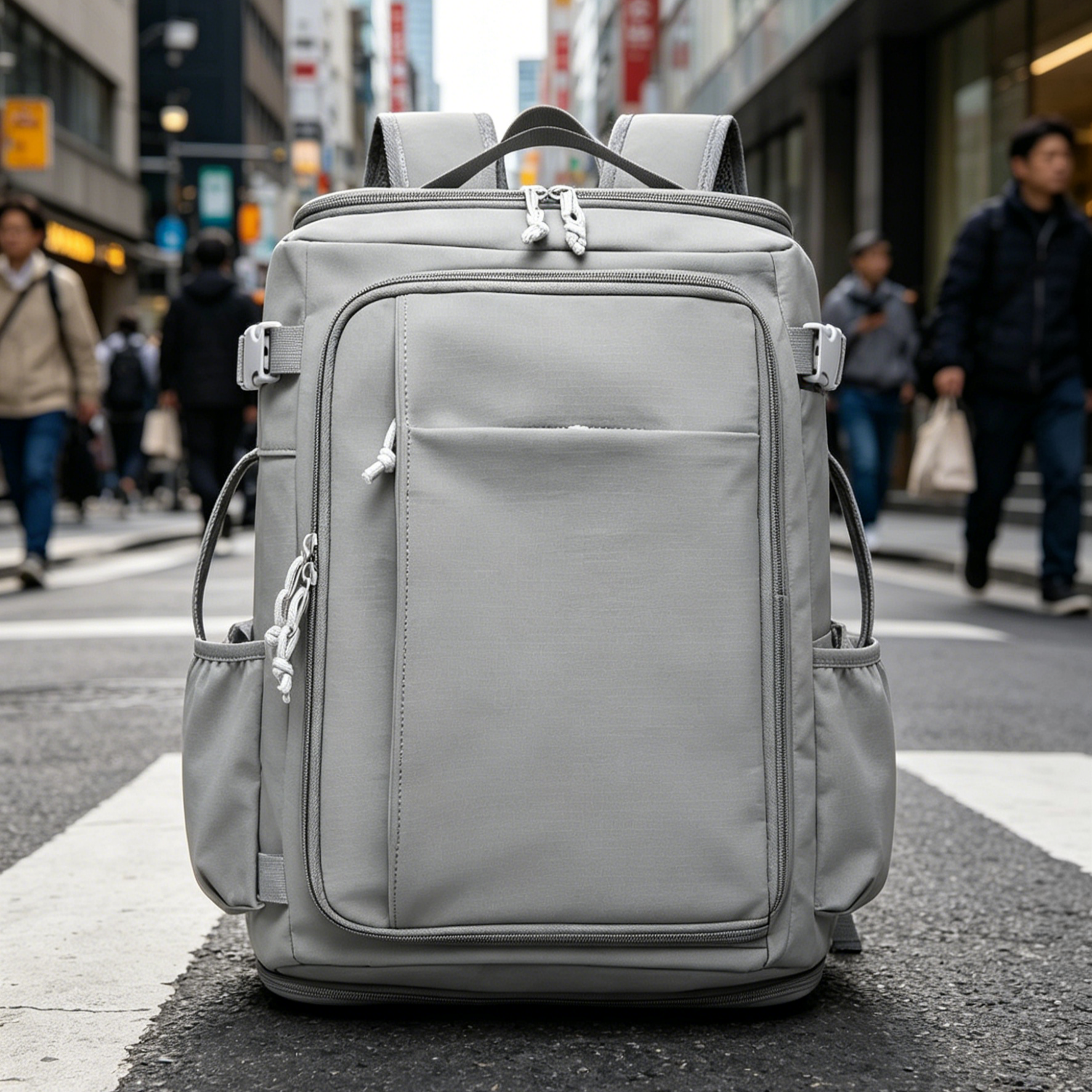 กระเป๋าเป้เดินทางใบใหญ่ 35L กันน้ำ เปิดได้ 180 องศา ใส่โน๊ตบุ๊ค 16 นิ้ว ใส่เสื้อผ้าได้ 7 วัน รุ่น Box-Style