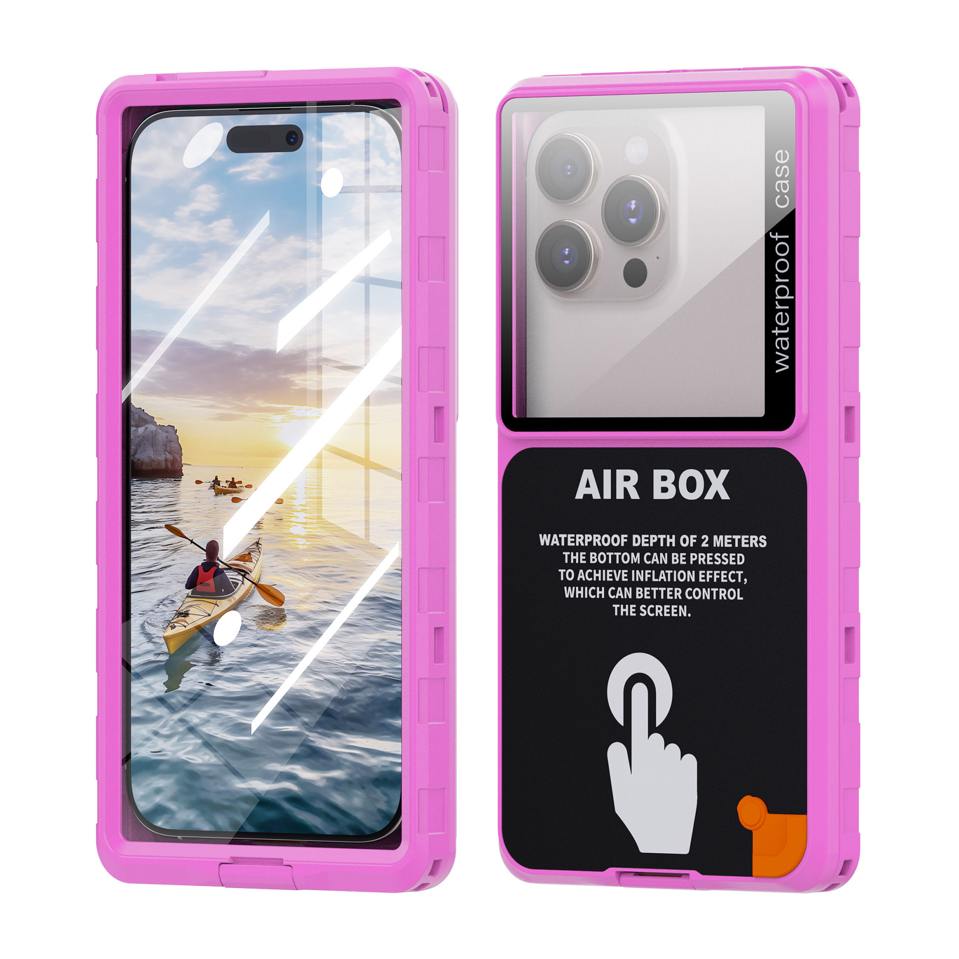 เคสกันน้ำแบบเป่าลม (Universal Floating Waterproof Case) | ทัชสกรีนลื่น ไม่ติดหน้าจอ | สำหรับมือถือทุกรุ่นไม่เกิน 7 นิ้ว | กันน้ำลึก กันกระแทก ลอยน้ำได้จริง