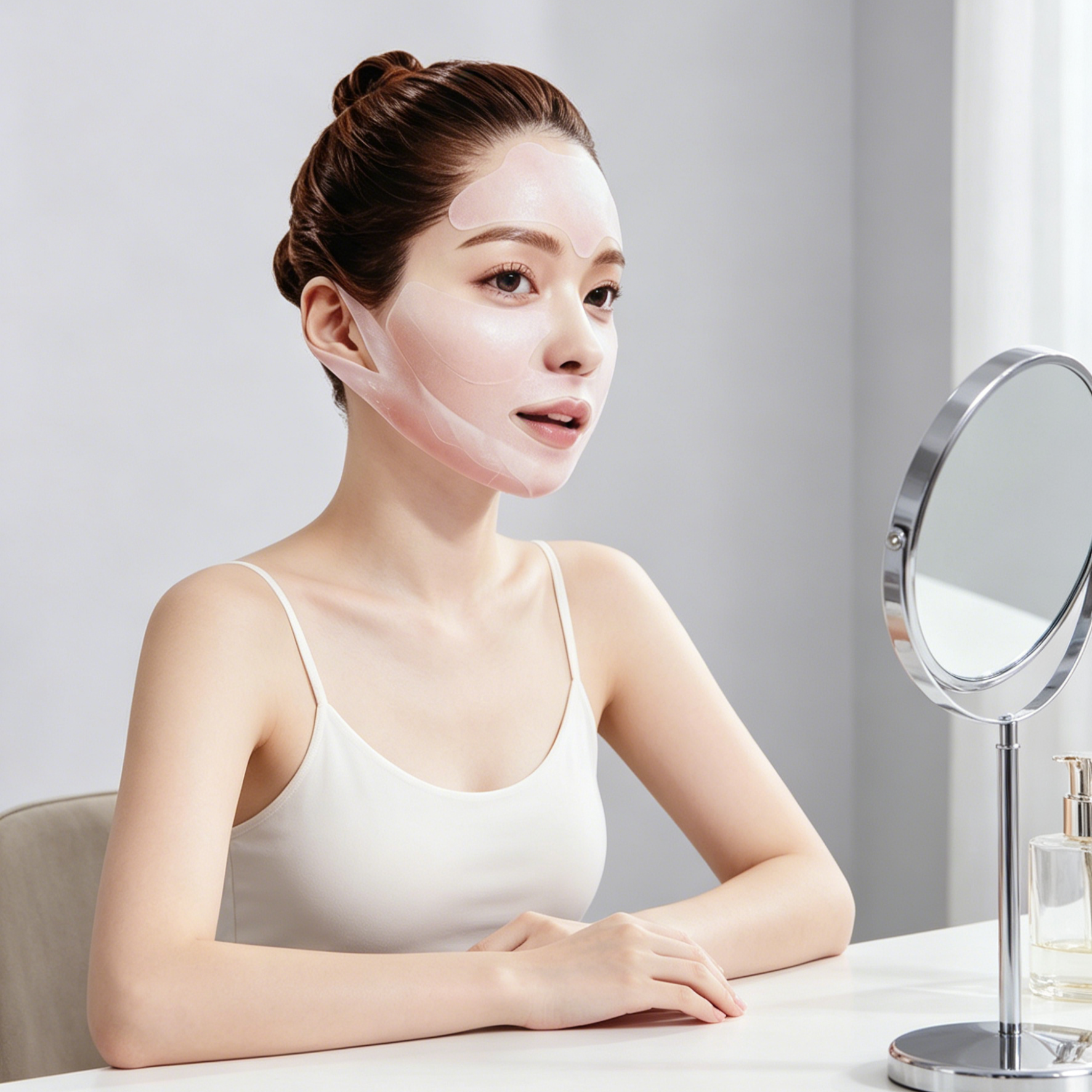 มาร์คหน้าวีเชฟ 3D คล้องหู ยกกระชับหน้าไม่ต้องฉีด ดึงกรอบหน้าชัด ผิวฟูฉ่ำคอลลาเจน สูตรอ่อนโยน