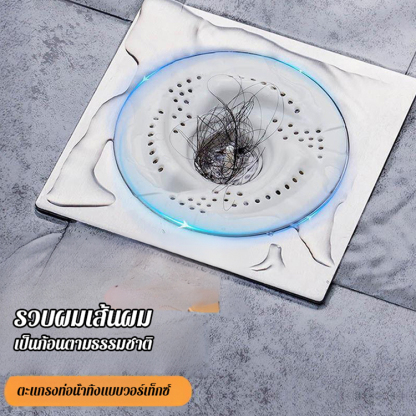 ฝาครอบท่อระบายน้ำแบบหมุนวน สไตล์ญี่ปุ่น | ที่ดักผม กันท่อตันและกลิ่น