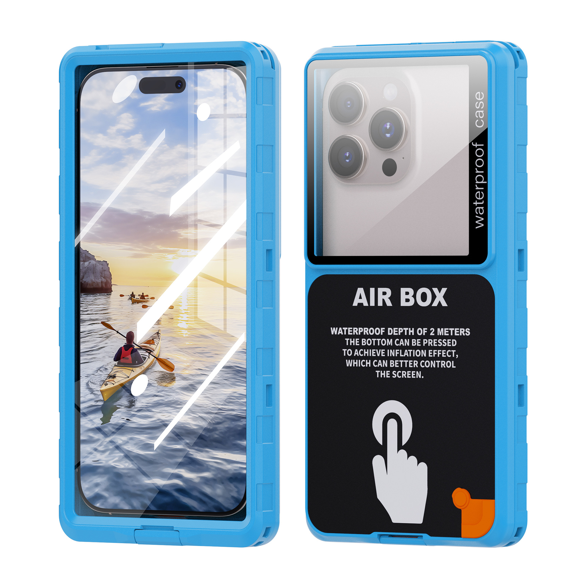 เคสกันน้ำแบบเป่าลม (Universal Floating Waterproof Case) | ทัชสกรีนลื่น ไม่ติดหน้าจอ | สำหรับมือถือทุกรุ่นไม่เกิน 7 นิ้ว | กันน้ำลึก กันกระแทก ลอยน้ำได้จริง