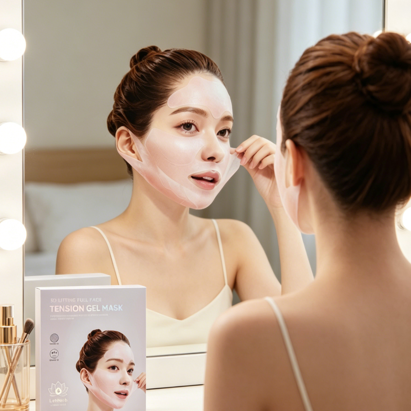 มาร์คหน้าวีเชฟ 3D คล้องหู ยกกระชับหน้าไม่ต้องฉีด ดึงกรอบหน้าชัด ผิวฟูฉ่ำคอลลาเจน สูตรอ่อนโยน