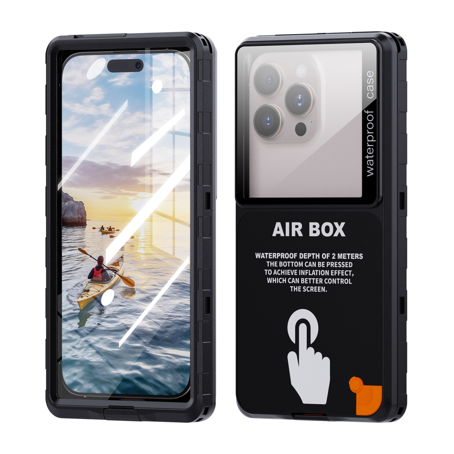 เคสกันน้ำแบบเป่าลม (Universal Floating Waterproof Case) | ทัชสกรีนลื่น ไม่ติดหน้าจอ | สำหรับมือถือทุกรุ่นไม่เกิน 7 นิ้ว | กันน้ำลึก กันกระแทก ลอยน้ำได้จริง