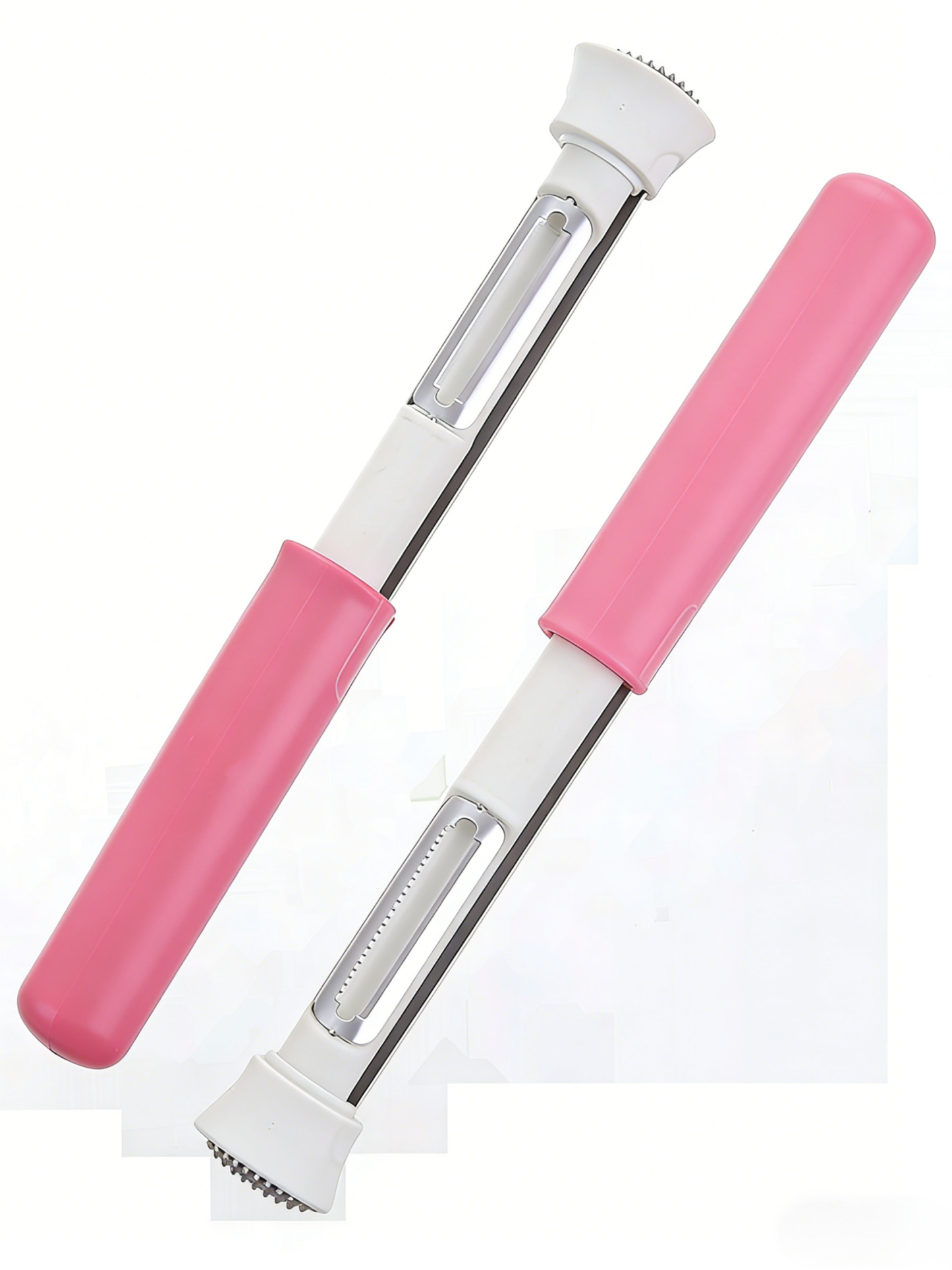 ที่คว้านเมล็ดและปอกเปลือกผลไม้สแตนเลส 2-In-1 - แยกเมล็ดเร็ว ไม่เสียเนื้อผลไม้ - วัสดุเกรดอาหาร ทนทาน ไม่เป็นสนิม