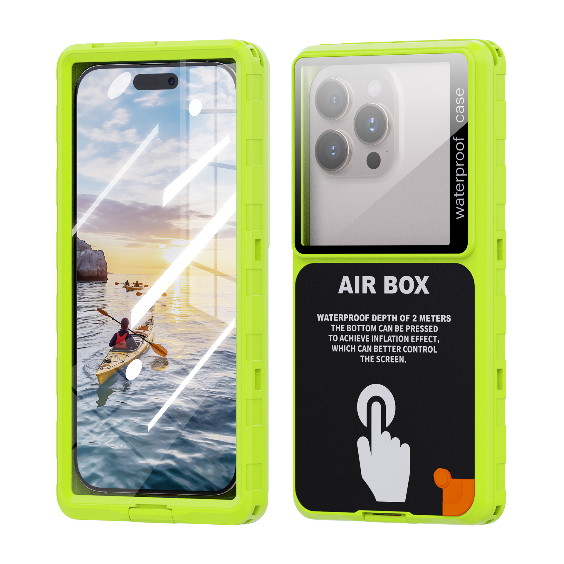 เคสกันน้ำแบบเป่าลม (Universal Floating Waterproof Case) | ทัชสกรีนลื่น ไม่ติดหน้าจอ | สำหรับมือถือทุกรุ่นไม่เกิน 7 นิ้ว | กันน้ำลึก กันกระแทก ลอยน้ำได้จริง