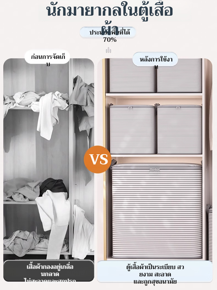 ถุงเก็บของขนาดจักษ์ | ถุงเก็บผ้านวมกันน้ำ | ผ้าหนากันเชื้อรา | หูหิ้วเสริมแรง | พับเก็บได้ | ความจุสูง | ถุงจัดระเบียบเสื้อผ้า | มีซิปกันฝุ่น
