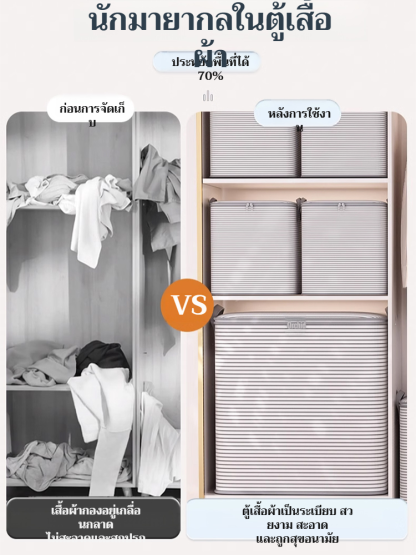 ถุงเก็บของขนาดจักษ์ | ถุงเก็บผ้านวมกันน้ำ | ผ้าหนากันเชื้อรา | หูหิ้วเสริมแรง | พับเก็บได้ | ความจุสูง | ถุงจัดระเบียบเสื้อผ้า | มีซิปกันฝุ่น