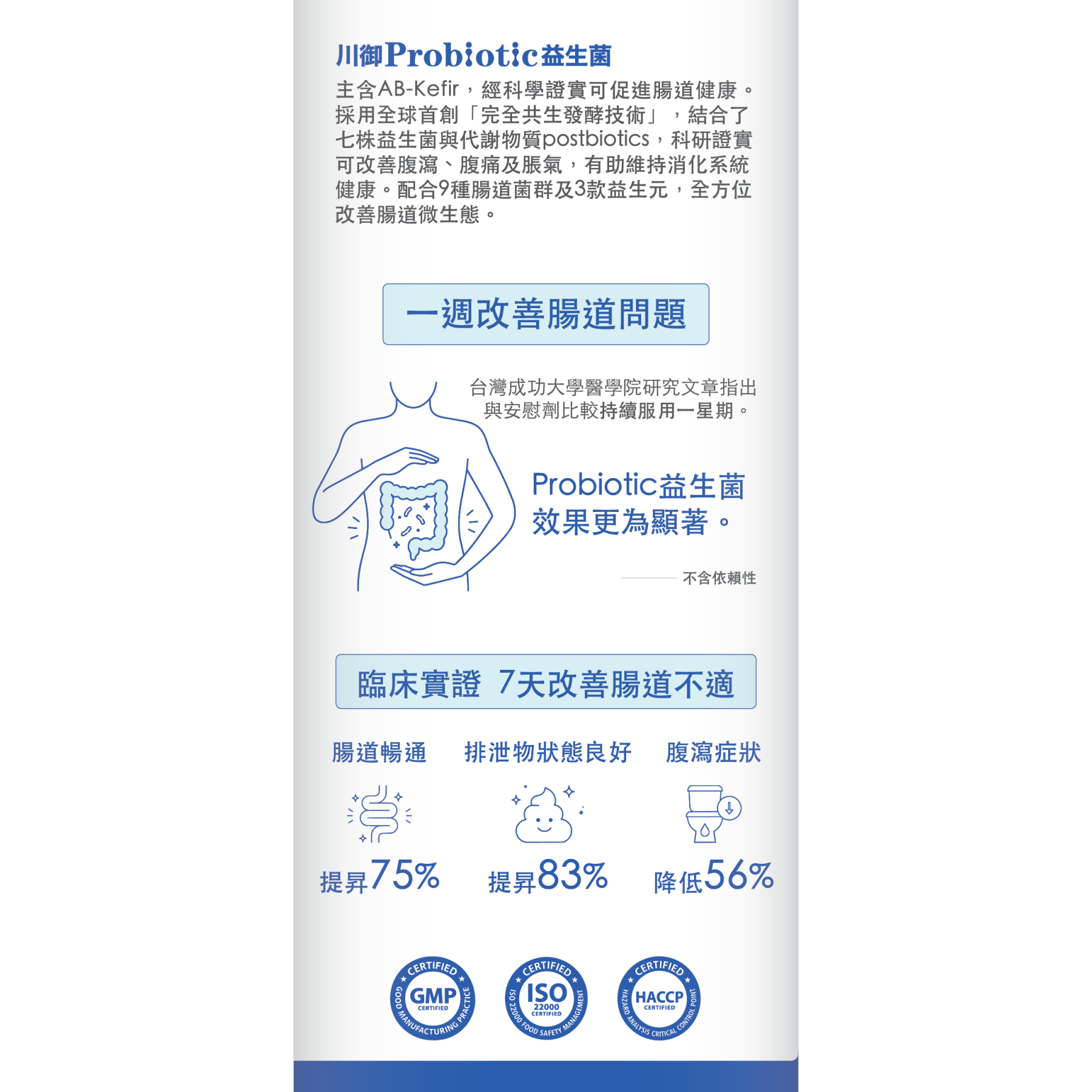 川御 Probiotics 益生菌 30 粒膠囊裝