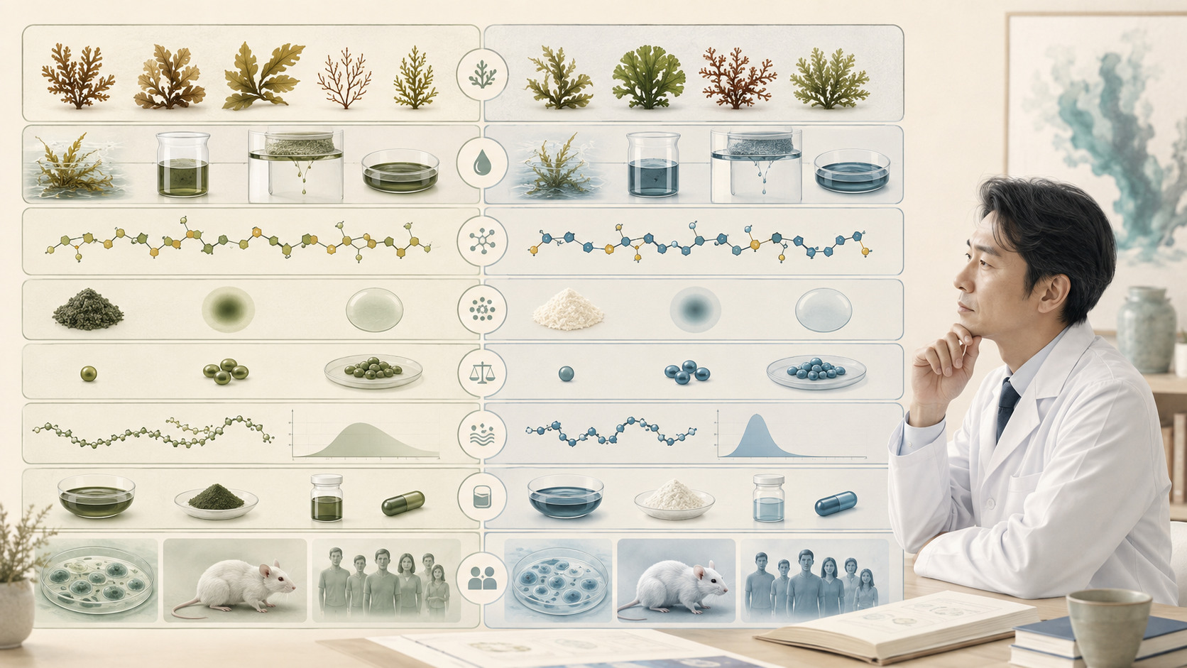 褐藻糖膠分子量證據圖分開藻種提取硫酸化純度每日量分子量分佈完成配方及細胞動物人體研究