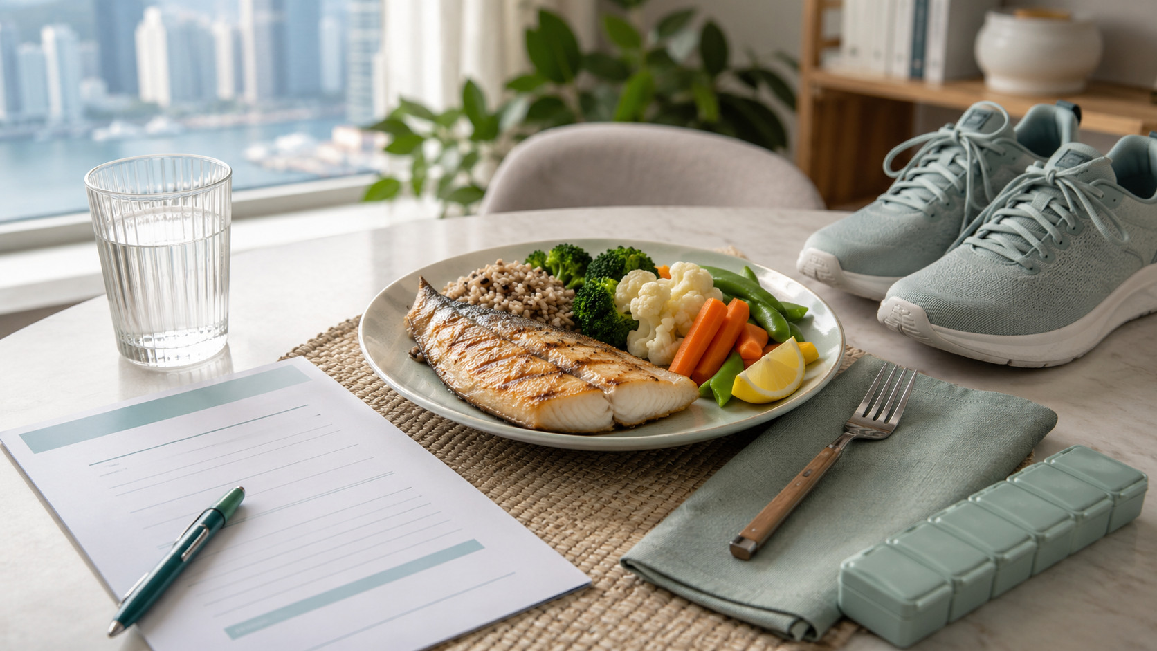 血脂驗查、魚類飲食、活動及用藥次序的日常管理情境