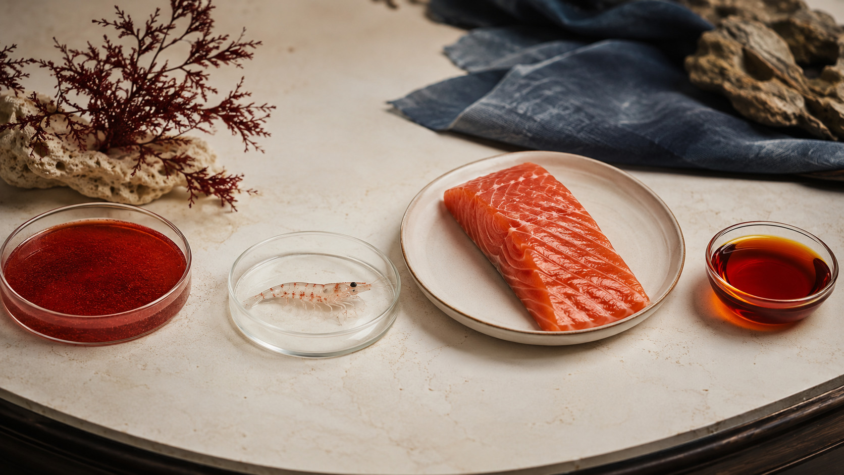 由微藻、磷蝦到三文魚的天然蝦紅素食物鏈