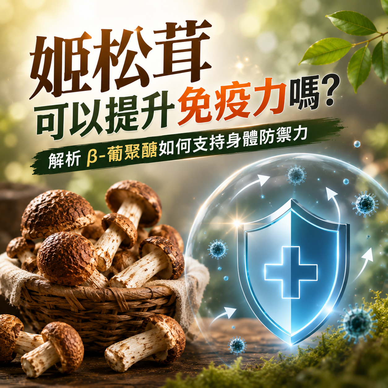 姬松茸可以提升免疫力嗎？解析 β-葡聚醣如何支持身體防禦力-川御 TY Science