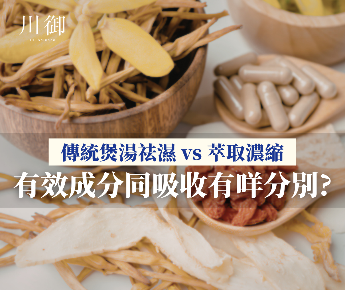 傳統煲湯祛濕 vs 萃取濃縮：有效成分同吸收有咩分別？-川御 TY Science