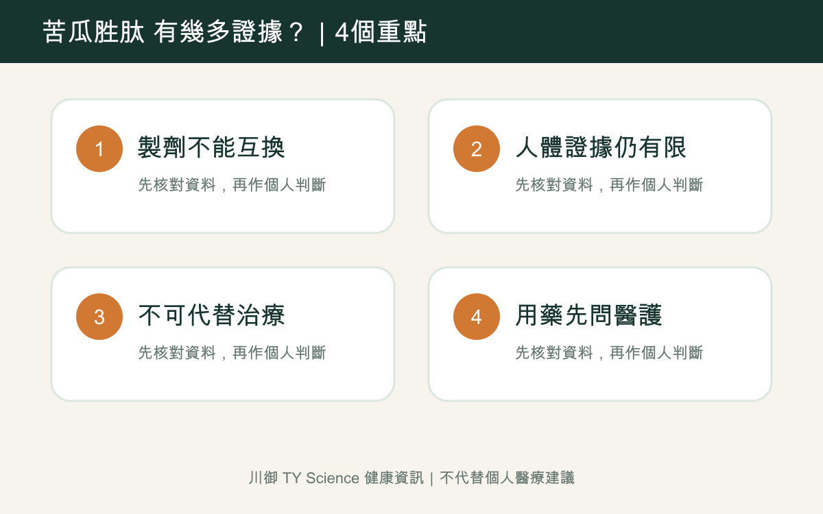苦瓜胜肽功效有幾多證據？成分、食法及注意事項完整分析四個重點