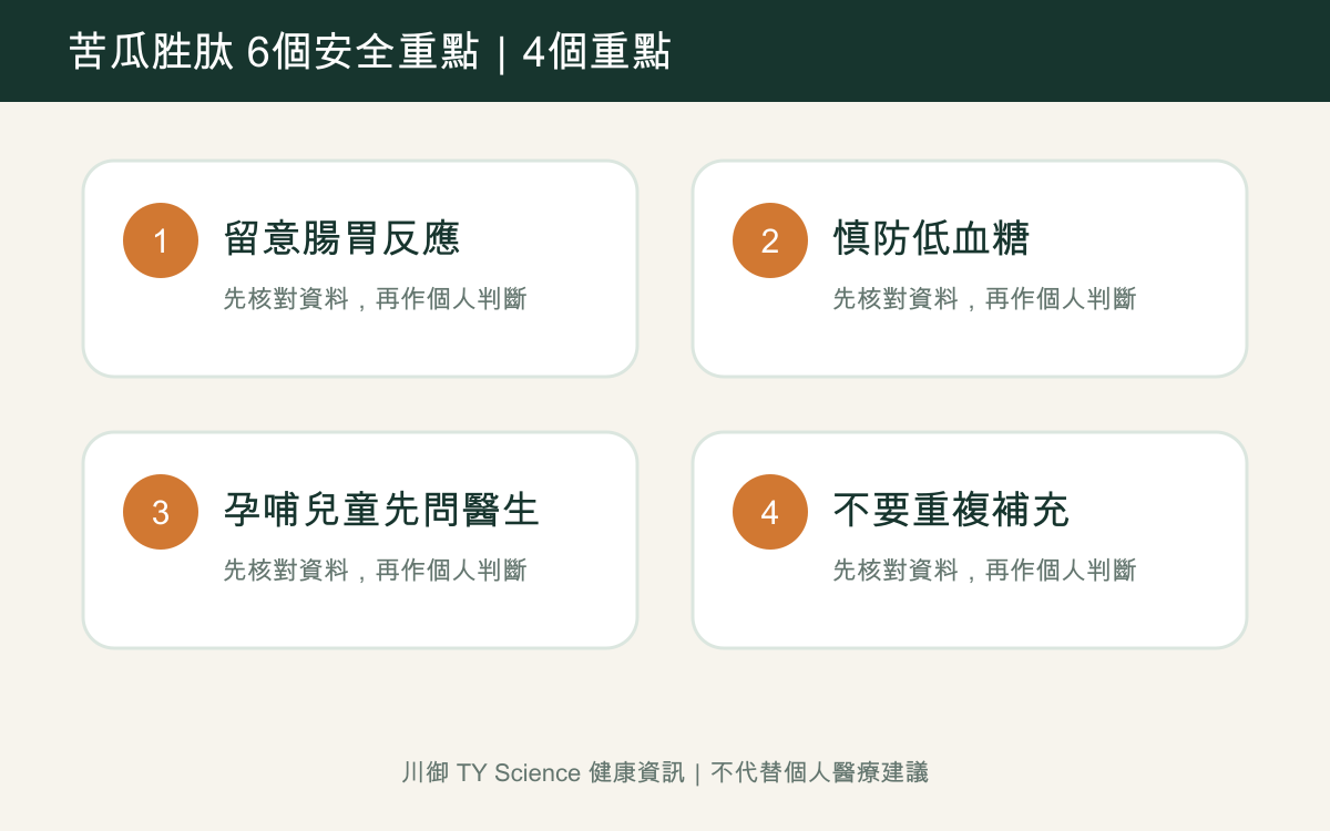 苦瓜胜肽副作用有哪些？6類人士食用前要先問醫生四個重點