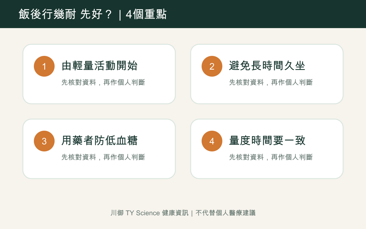 飯後做甚麼有助血糖管理？散步、久坐及量度時間指南四個重點