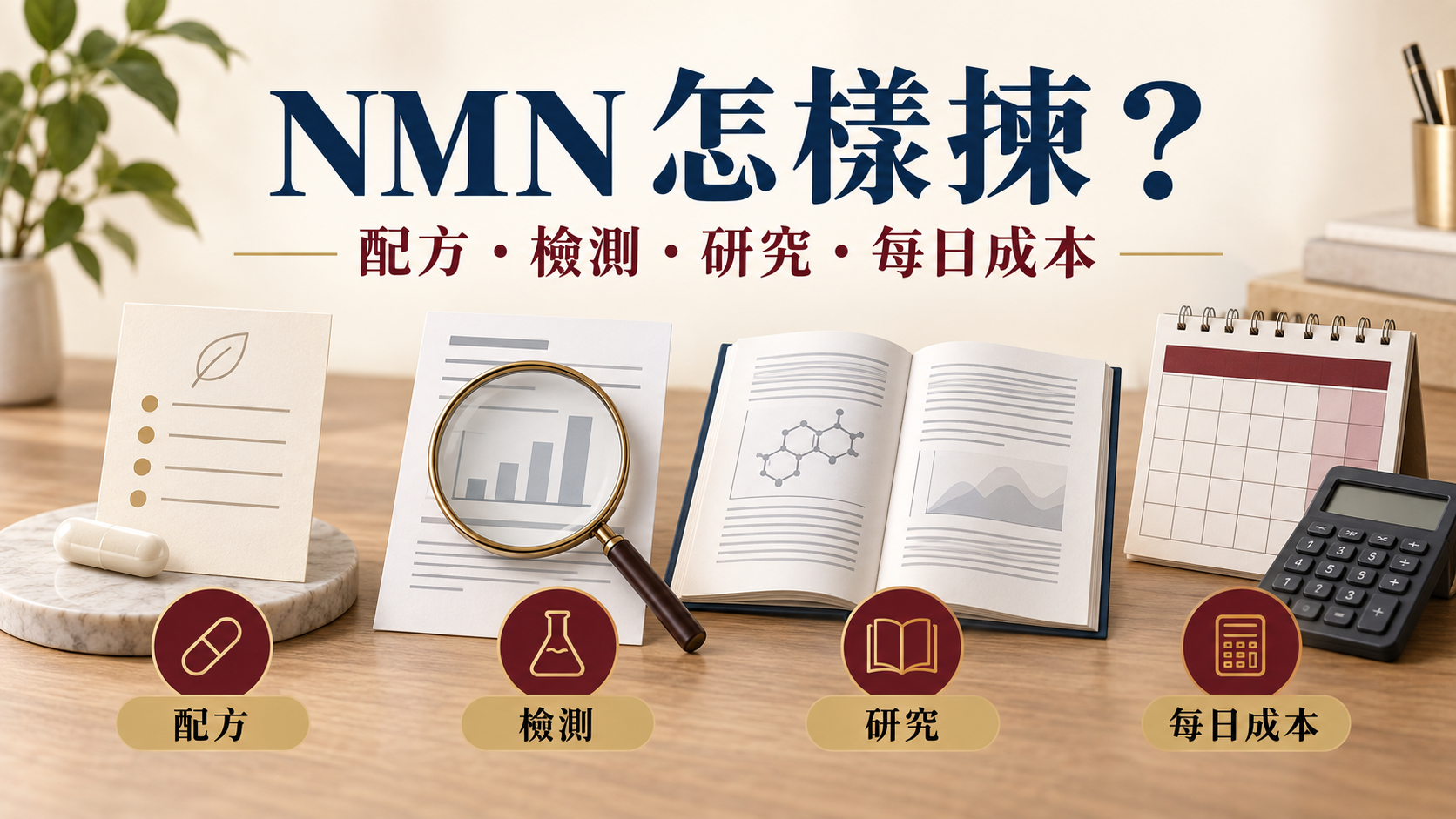 NMN 怎樣揀？配方、檢測、人體研究與每日成本四項核對