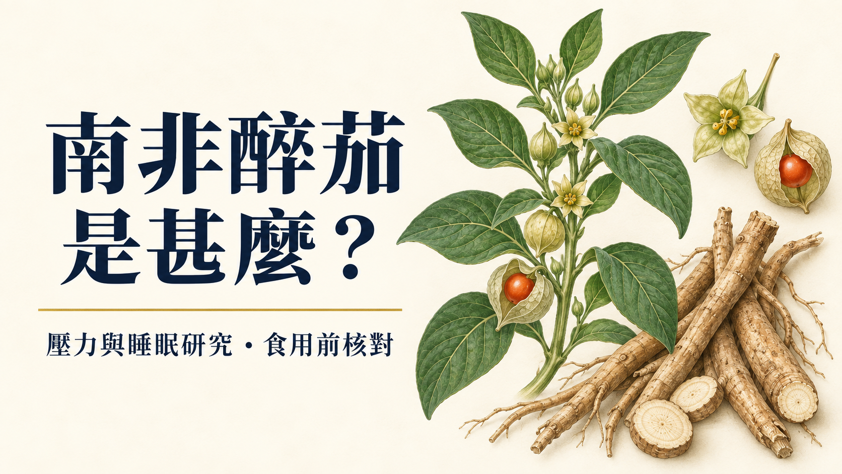 南非醉茄是甚麼？壓力、睡眠研究與食用前五項核對