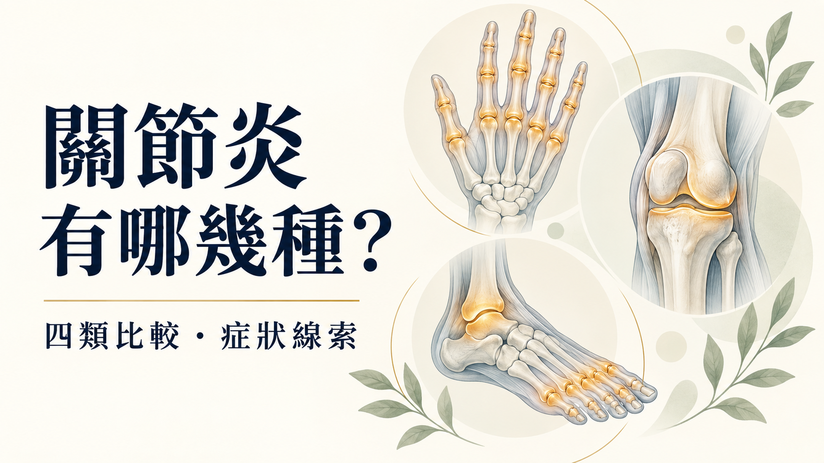 關節炎有哪幾種？四類常見原因、症狀線索與處理方向