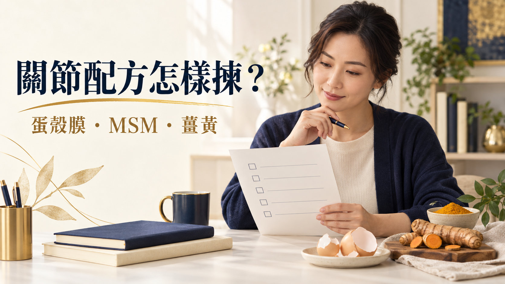 關節配方點樣揀？蛋殼膜、MSM與薑黃的證據及核對清單