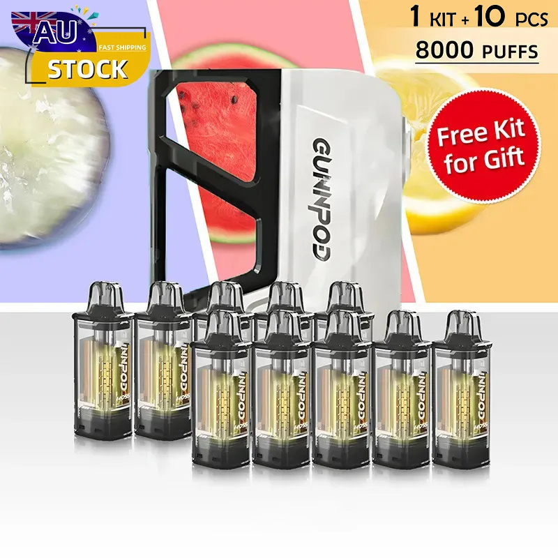 GUNNPOD 8000 Puffs Packages-10PODs+1Kit-CHATVAPER