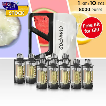 GUNNPOD 8000 Puffs Packages-10PODs+1Kit-CHATVAPER