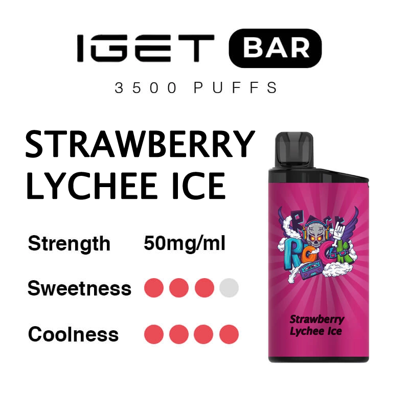Strawberry Lychee Ice -- IGET BAR - 3500Puffs-CHATVAPER