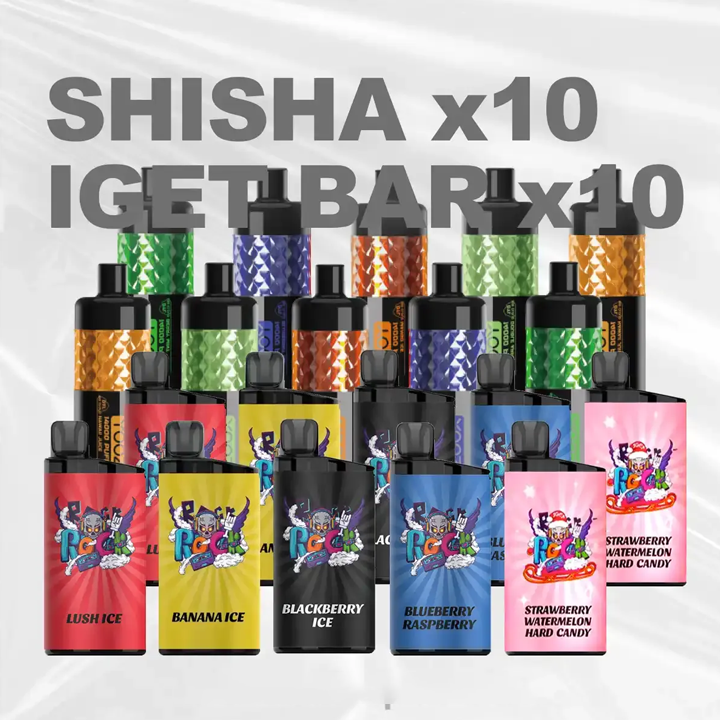 SHISHA x10pcs + IGET BAR x10pcs-CHATVAPER