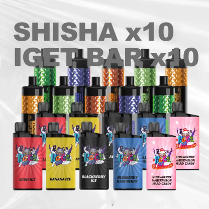 SHISHA x10pcs + IGET BAR x10pcs-CHATVAPER