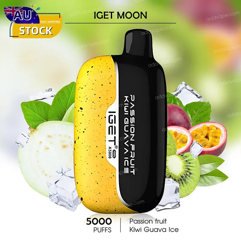 Passion Fruit Kiwi Guava Ice--IGET MOON - 5000Puffs-CHATVAPER