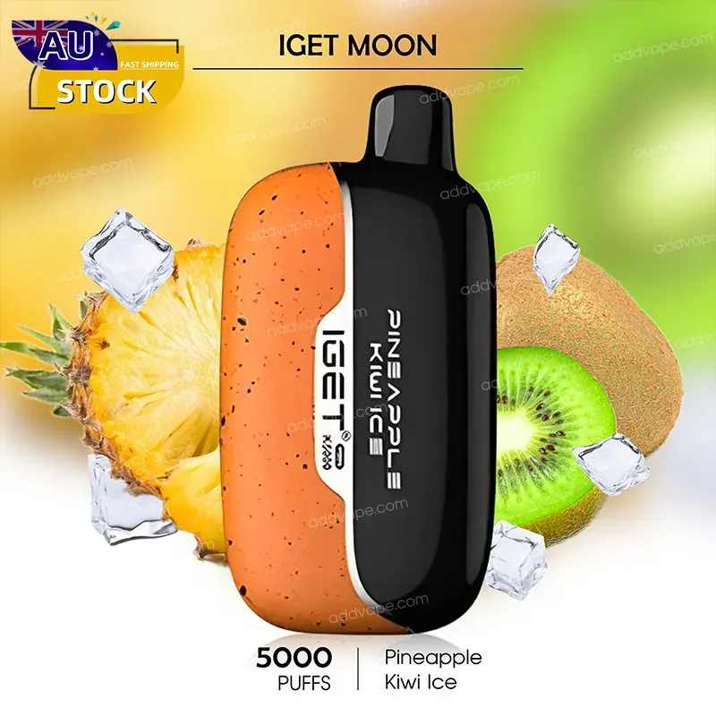 Pineapple Kiwi Ice--IGET MOON - 5000Puffs-CHATVAPER