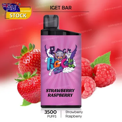 Strawberry Raspberry -- IGET BAR - 3500Puffs-CHATVAPER